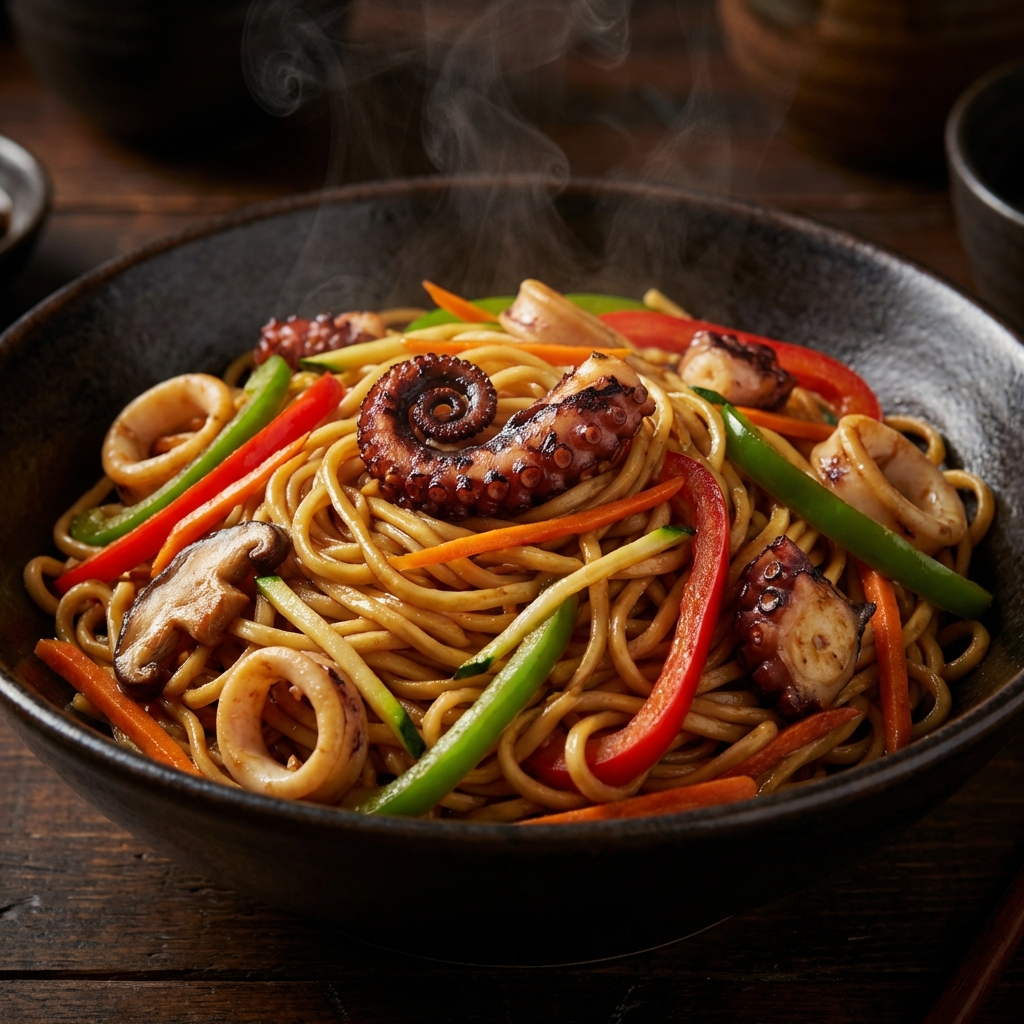 Ahtapotlu Kalamarli Noodle