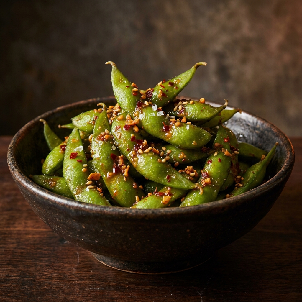 Spicy Soslu Edamame