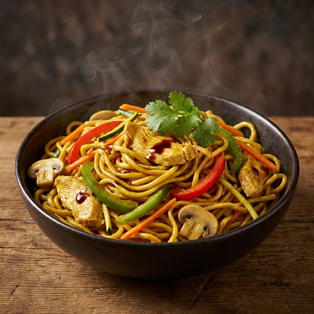 Tavuklu Körili Noodle